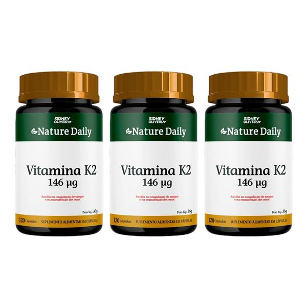 Imagem de Vitamina K2  Nature Daily 120 cápsulas kit com 3 unidades