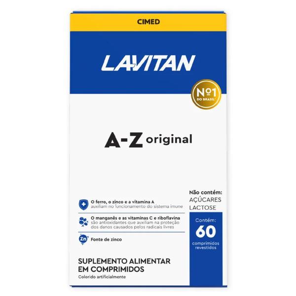 Vitamina Lavitan A-Z Homem Polivitamínico 60 Cpr - Cimed Imagem de Vitamina Lavitan A-Z Homem Polivitamínico 60 Cpr - Cimed