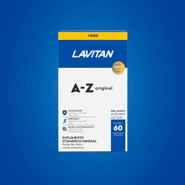 Vitamina Lavitan A-Z Homem Polivitamínico 60 Cpr - Cimed Imagem de Vitamina Lavitan A-Z Homem Polivitamínico 60 Cpr - Cimed