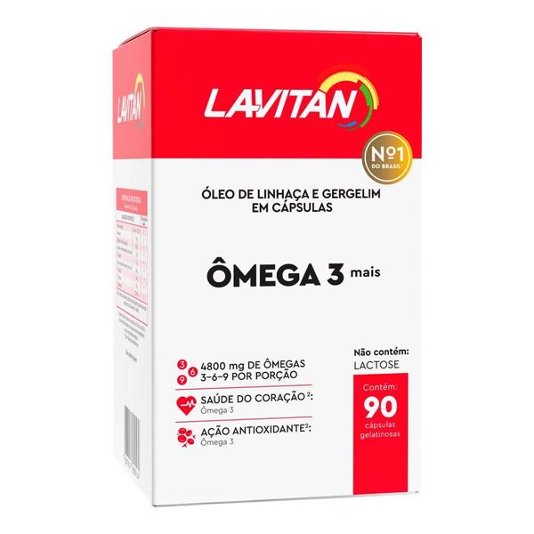 Imagem de Vitamina Lavitan Ômega 3 Óleo de Linhaça 90Cps - Cimed