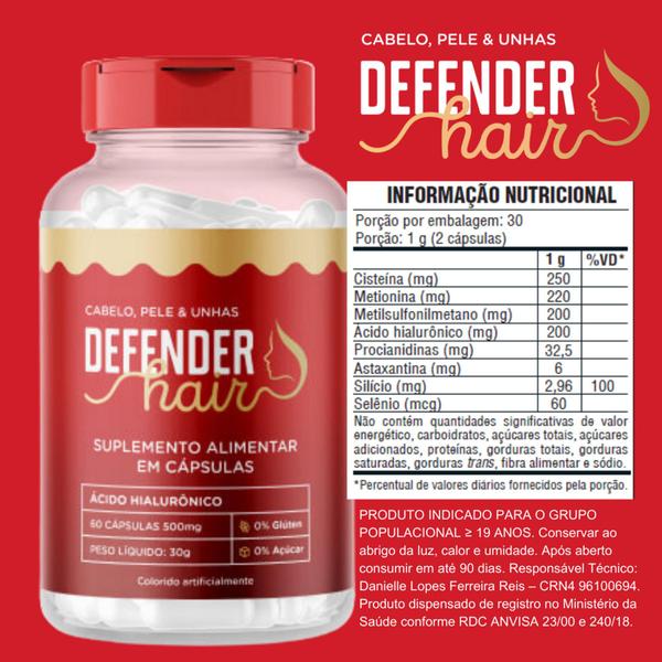 Imagem de Vitamina para Cabelos - Defender Hair - 10 Potes