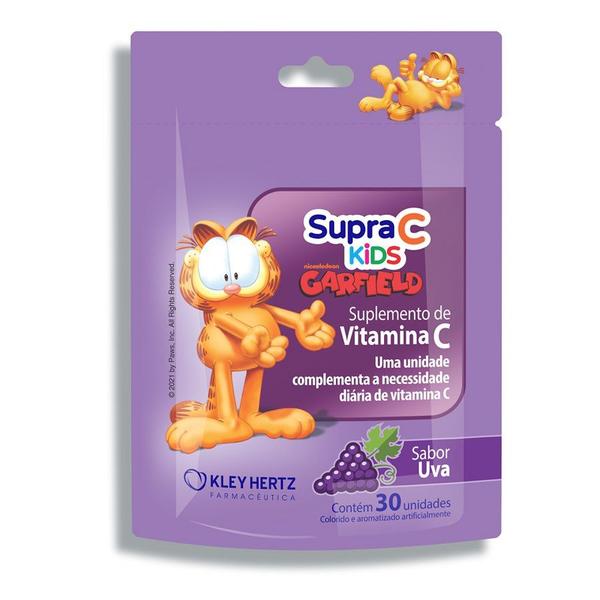 Imagem de Vitamina Supra C Kids Sabor Uva Com 30 Gomas - Kley Hertz