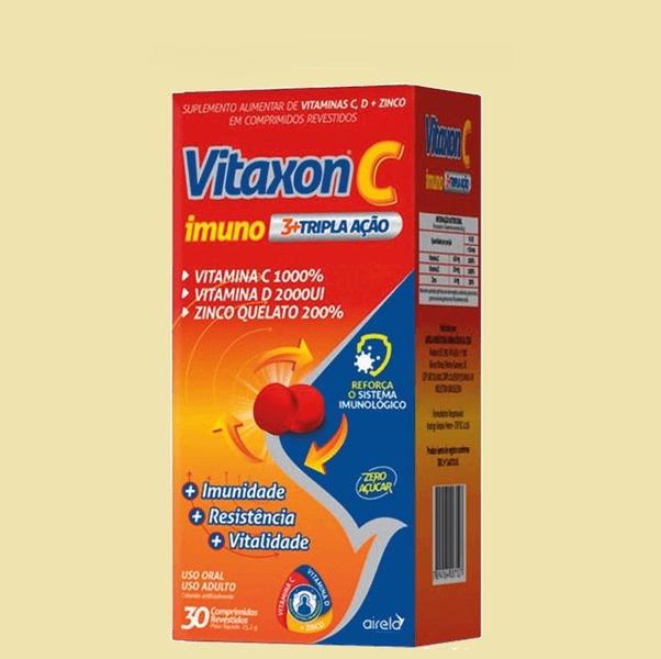 Imagem de Vitamina Vitaxon C Imuno Tripla Ação C/30 Cápsulas - Airela