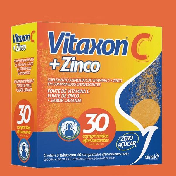 Imagem de Vitamina Vitaxon C+Zinco Com 30 Comprimidos - Airela