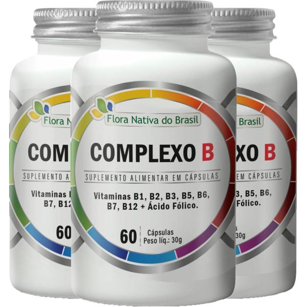 Imagem de Vitaminas Complexo B 3 X 60 Cápsulas 500mg - Flora Nativa