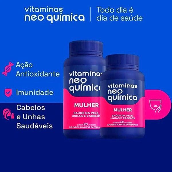 Imagem de Vitaminas neo química mulher com 60 comprimidos