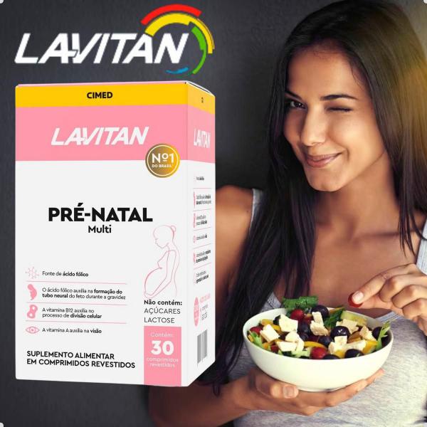 Imagem de Vitaminas Pre-Natal Multi 30 Comprimidos Lavitan