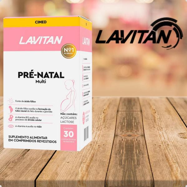 Imagem de Vitaminas Pre-Natal Multi 30 Comprimidos Lavitan