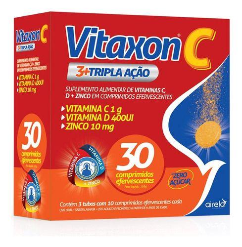 Imagem de Vitaxon Tripla Ação Vitamina C,d E Zinco 30 Comp