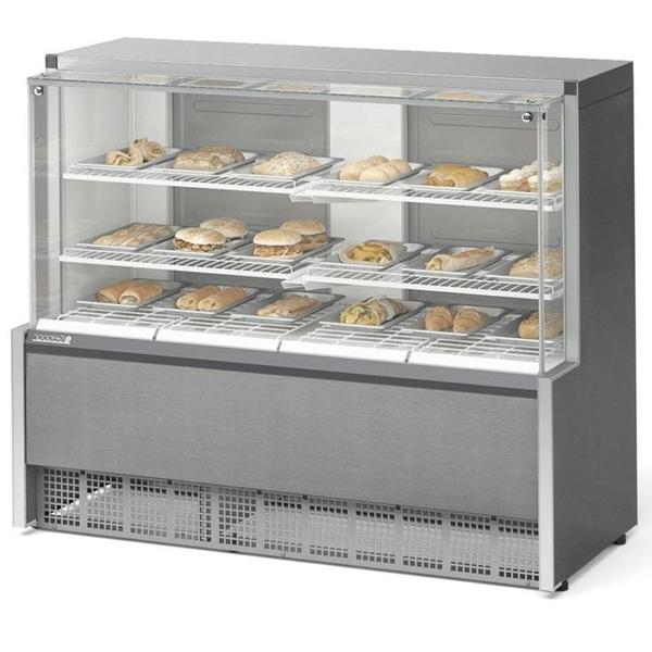 Imagem de Vitrine Estufa MEQA-140R TI Tipo Inox Linha Aurora Gelopar Vidro Reto 1.40m