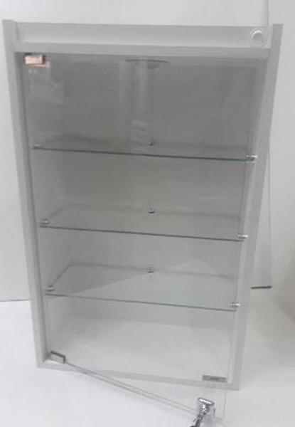 Imagem de Vitrine MDF com Vidro e Led - 20 x 44 x 67cm Parede ou Balcão.