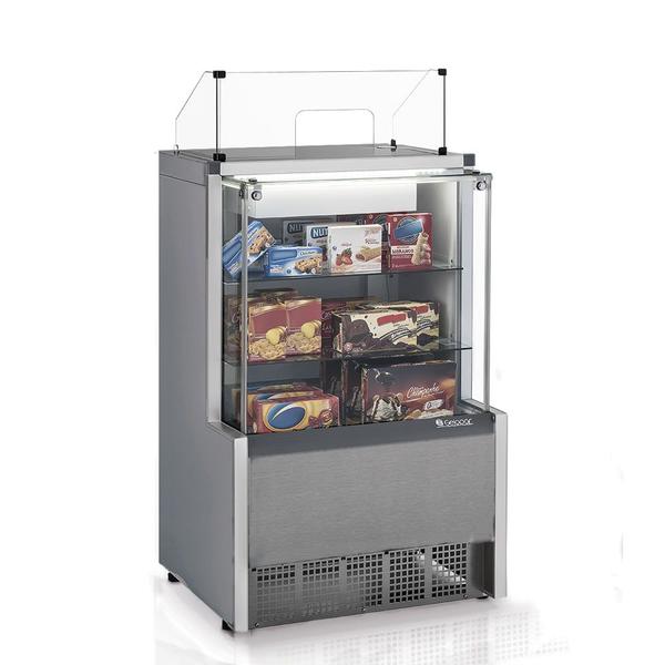 Imagem de Vitrine Neutra Caixa MPXA-075R TI Tipo Inox Linha Aurora Gelopar Vidro Reto 0.75m