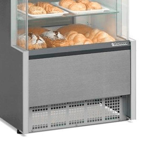 Imagem de Vitrine Neutra MPNA-075R TI - Tipo Inox Vidro Reto Porta em PSAI c/ LED interno - Gelopar