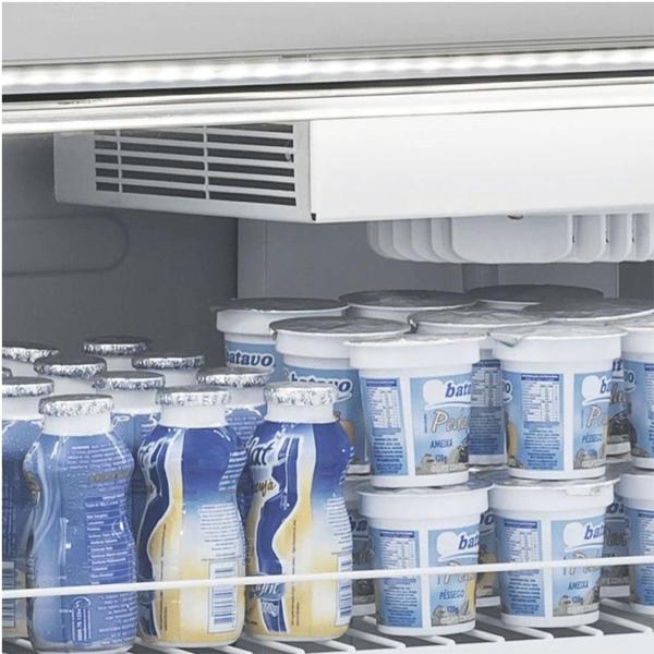 Imagem de Vitrine Refrigerada Ar Forçado GPFA-140R BR Branca Linha Aurora Gelopar Vidro Reto 1.40m