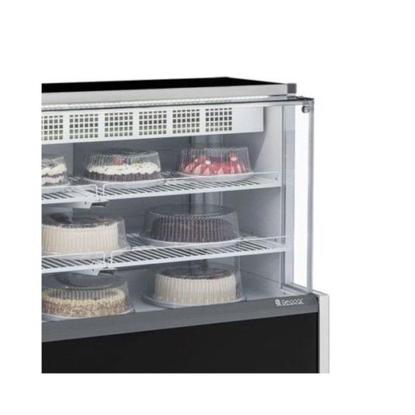 Imagem de Vitrine Refrigerada Dupla Função 1,40M Preta GPEA-140R Gelopar 220v