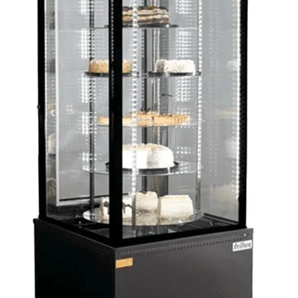 Imagem de Vitrine Vertical Linha Suprema RF-001-S Frilux - 6 Prateleiras C/ Sistema Giratório Iluminação Led Perimetral 550L  3C  a +12C