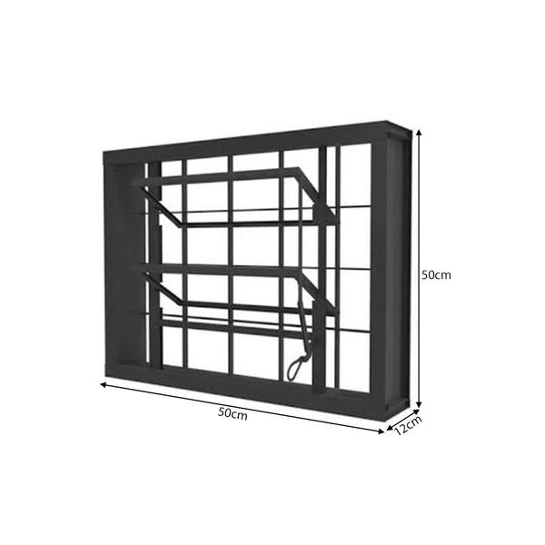 Vitrô Basculante em Aço com Grade Quadriculada 50x50 R120 Tradição - PROVISÃO Imagem de Vitrô Basculante em Aço com Grade Quadriculada 50x50 R120 Tradição