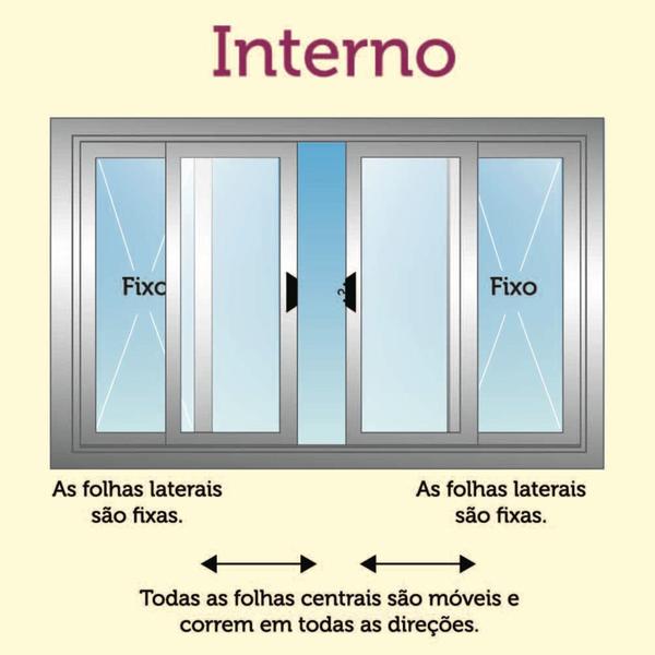 Vitro de Alumínio 4 Folhas 1,20 X 1,50 Sem Grade Cor Branco Linha All Modular Imagem de Vitro de Alumínio 4 Folhas 1,20 X 1,50 Sem Grade Cor Branco Linha All Modular
