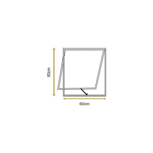 Imagem de Vitro Projetante 60x60 Alumínio Branco Vidro Liso Lumineziri