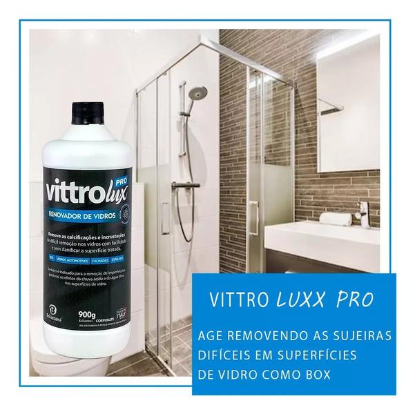 Imagem de Vittrolux Pro Restauração Perfeita Vidro Removedor Sujeiras 900G Kit C/ 6