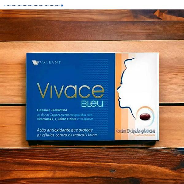 Imagem de Vivace Bleu com 30 Cápsulas Luteína, Zeaxantina, Vitamina C, Vitamina E, Zinco, Cobre