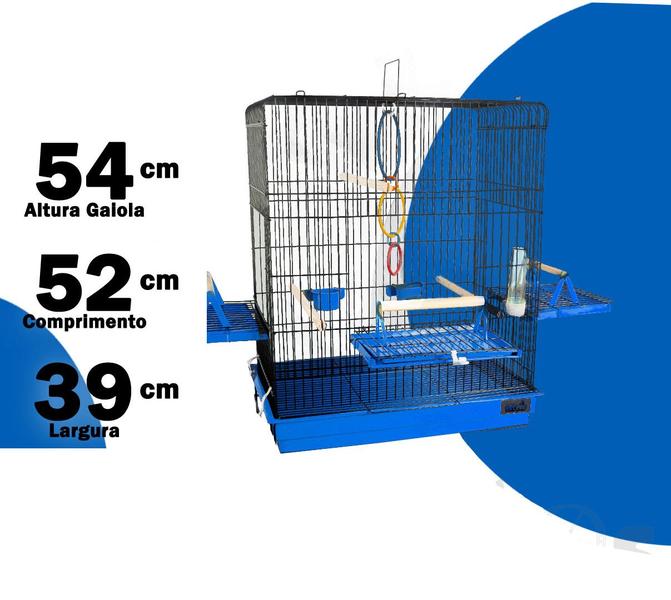 Imagem de Viveiro Gaiola Calopsita Aves Grande Confort Triplex Luxo