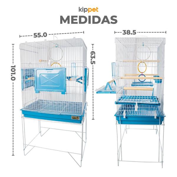 Imagem de Viveiro Gaiola Calopsita Confort Triplex Gigante C/ 3 Saidas