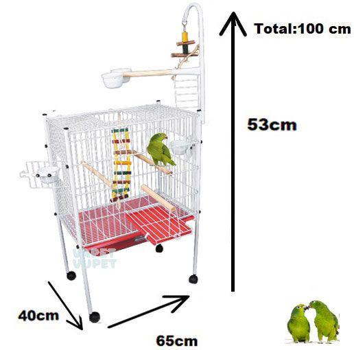 Imagem de Viveiro Papagaio Pássaros Completo Bragança Luxo Teto Reto