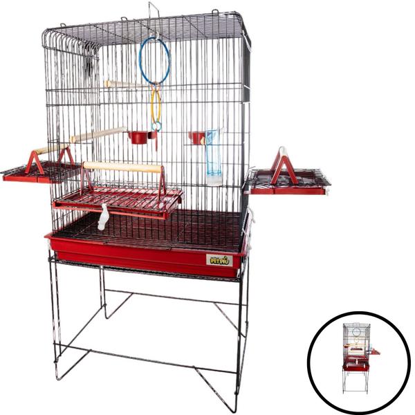 Viveiro para Animais de Estimação Calopsita Confort Triplex Black Pet Piu - JEL PLAST Imagem de Viveiro para Animais de Estimação Calopsita Confort Triplex Black Pet Piu