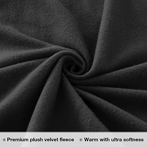 Imagem de Viviland Plush Micro Fleece Queen Bed Sheet Set - Lençóis de Veludo de Veludo Polar Suave - Lençóis de Flanela de Inverno Extra Quente com Bolso Profundo - Preto - Queen