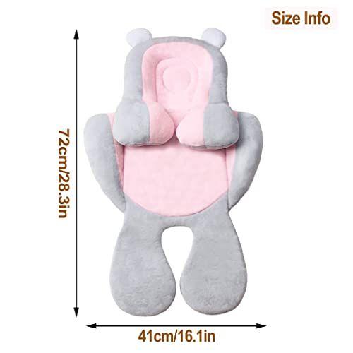 Imagem de vocheer Baby Stroller Cushion, 2 em 1 Assento do Carro Insira carrinho de bebê macio Pram Head e Travesseiro de Apoio corporal para recém-nascido, rosa