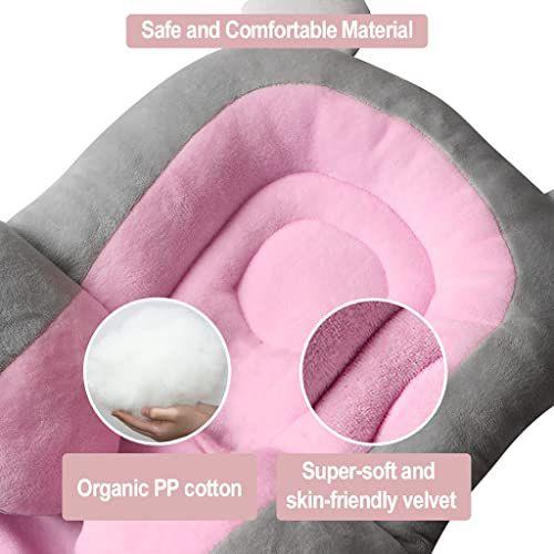 Imagem de vocheer Baby Stroller Cushion, 2 em 1 Assento do Carro Insira carrinho de bebê macio Pram Head e Travesseiro de Apoio corporal para recém-nascido, rosa