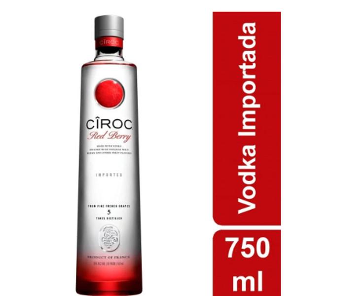 Imagem de Vodka Ciroc Red Berry 750ml - Garrafa - Unidade