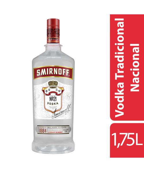 Vodka Destilada Smirnoff No.21 Red Garrafa 1,750 Litros Imagem de Vodka Destilada Smirnoff No.21 Red Garrafa 1,750 Litros