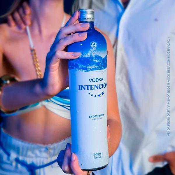 Imagem de Vodka Nacional Intencion 5x Destilada 900ml 6 Unidades