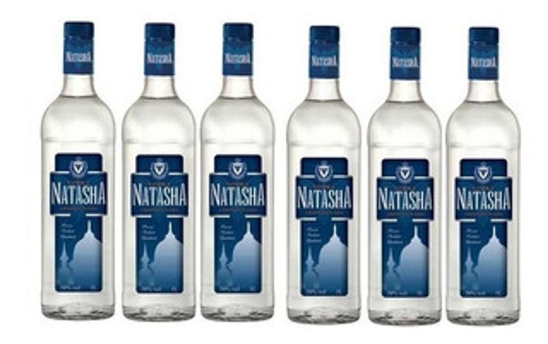 Imagem de Vodka Natasha Tridestilada Garrafa 900ml - Kit 6 unidades