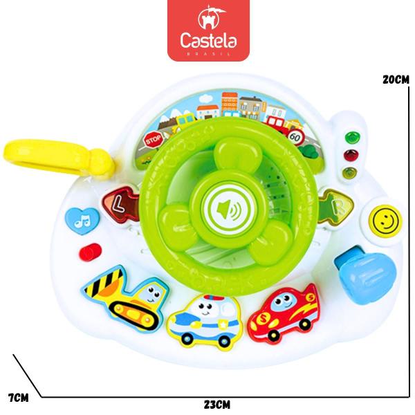 Imagem de Volante Baby Musical Infantil Com Luz e Som Interativo - Castela