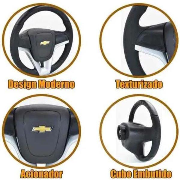 Imagem de Volante Camaro Black Edition Chevrolet GM Para Kadett 1989 a 1998 + Cubo