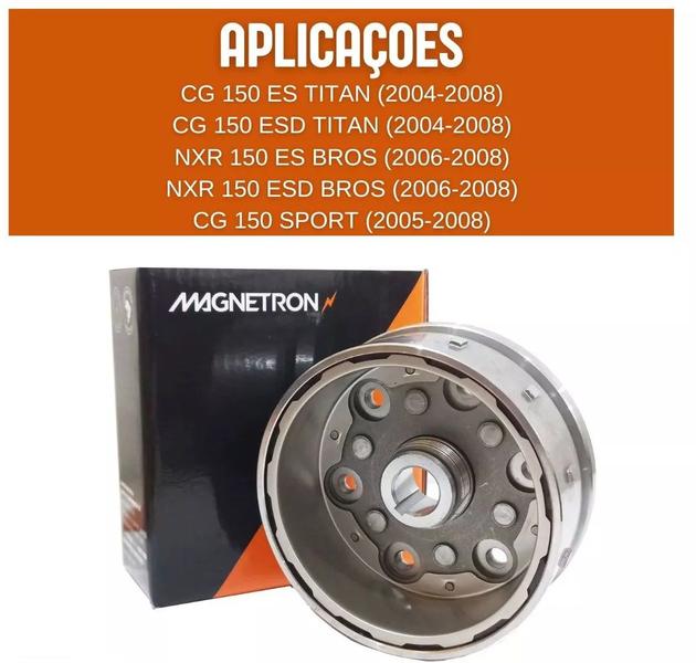 Imagem de Volante Cg Titan 150 Es Esd 2004 A 2008 Magnetron 90230710