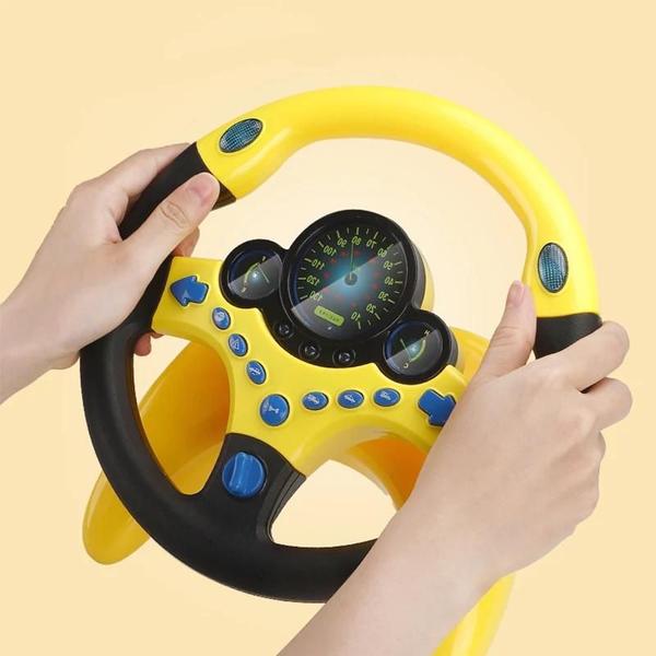 Imagem de Volante Elétrico Infantil com Som e Luz - Brinquedo Educacional Musical