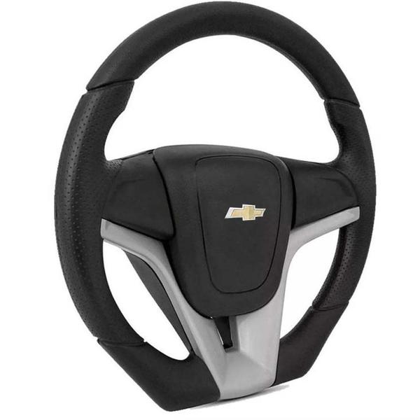 Imagem de Volante Esportivo Corsa Joy Max Premium Meriva Zafira Montana Sem Air-Bag Camaro Cubo E Tampa Gm