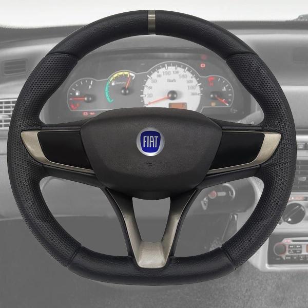 Imagem de Volante Esportivo Fiat Marea Brava até 2013 Logo Azul + Cubo