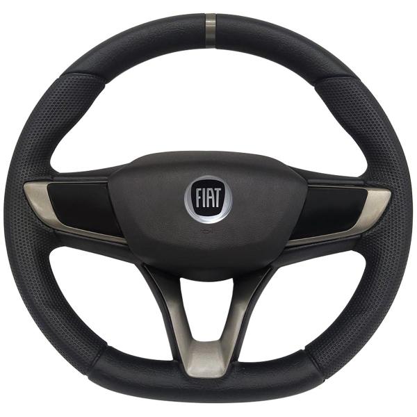 Imagem de Volante Esportivo Fiat Marea Brava até 2013 Logo Preto + Cubo