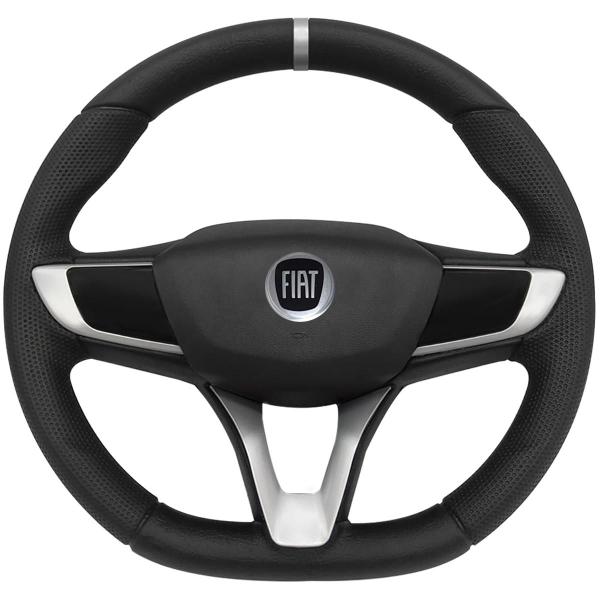 Imagem de Volante Esportivo Fiat Marea Brava até 2013 Logo Preto + Cubo