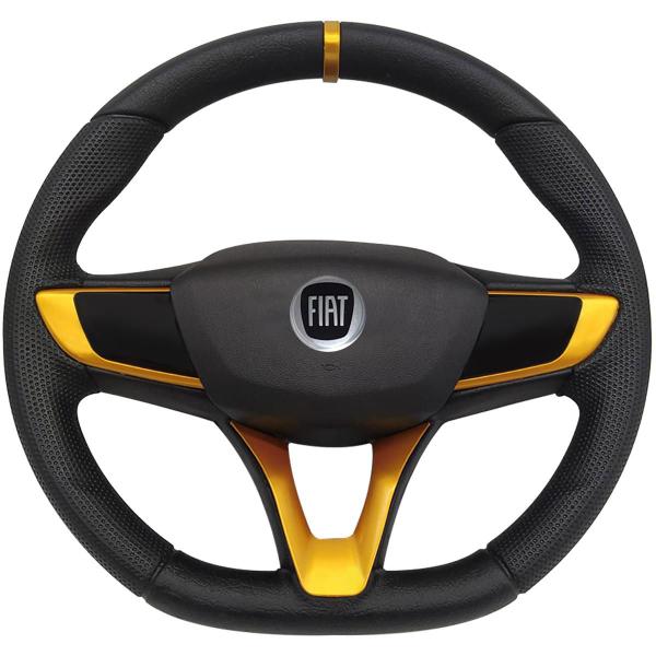 Imagem de Volante Esportivo Fiat Palio Siena Strada Uno Fiorino com Cubo Black Edition