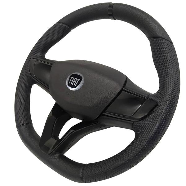 Imagem de Volante Esportivo Fiat Palio Siena Strada Uno Fiorino com Cubo Black Edition