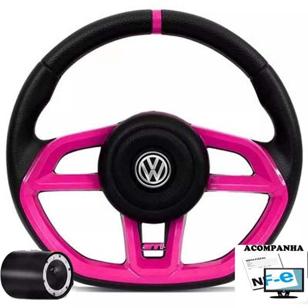 Imagem de Volante Esportivo Gol g2 g3 g4 saveiro parati voyage santana Golf Gti Volkswagen vw + cubo