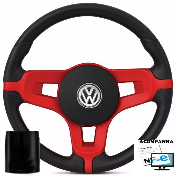 Imagem de Volante Esportivo Gol G2 G3 G4 Saveiro Parati Voyage Santana Mustang Super Surf Volkswagen Vw + Cubo