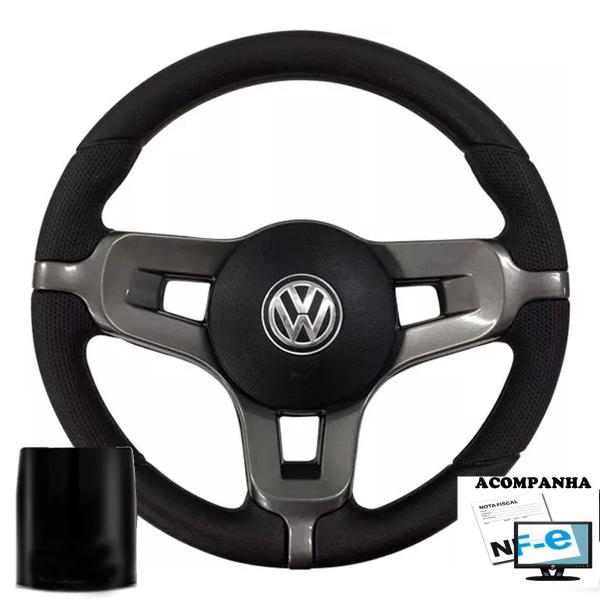 Imagem de Volante Esportivo Gol G5 G4 G3 G2 Quadrado Saveiro Parati Santana Voyage Mustang Super Surf + Cubo