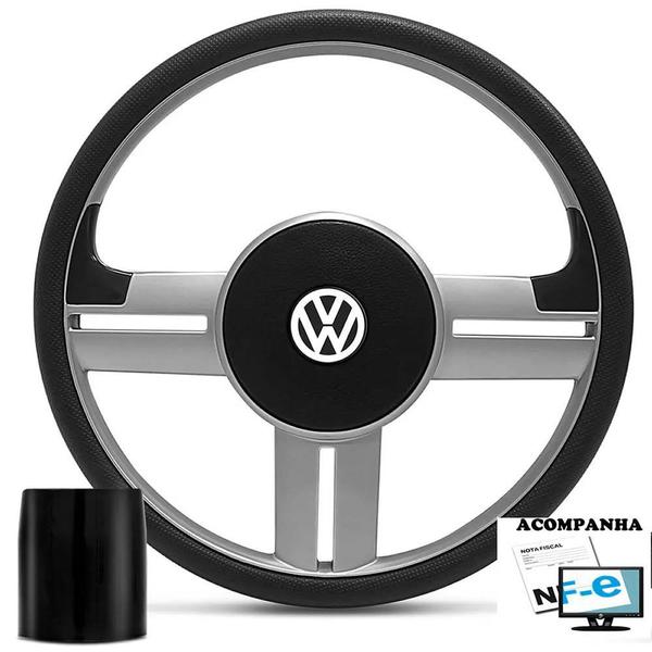 Imagem de Volante Esportivo Gol G5 G4 G3 G2 Quadrado Saveiro Parati Santana Voyage Rallye Super Surf + Cubo